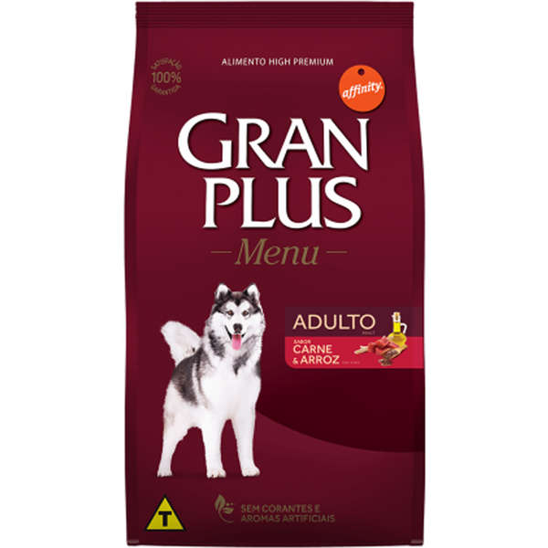 Ração Affinity PetCare GranPlus Menu Carne e Arroz para Cães Adultos - 15 Kg