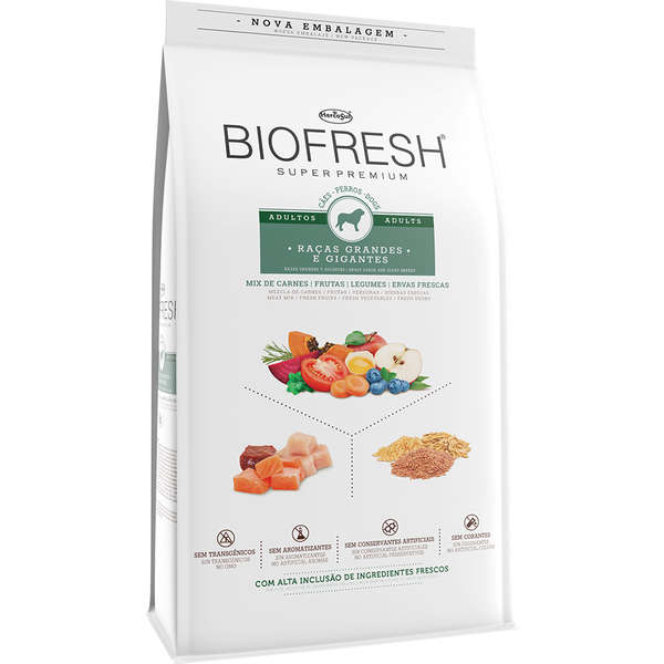 Ração Hercosul Biofresh Raças Grandes e Gigantes para Cães Adultos - 7,5 Kg