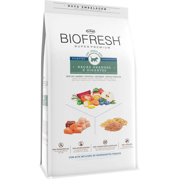 Ração Hercosul Biofresh Raças Grandes e Gigantes para Cães Filhotes - 12 Kg