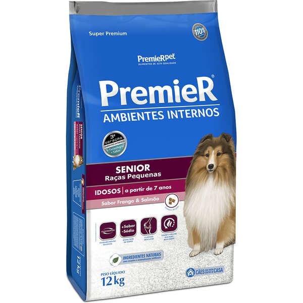 Ração Premier Pet Ambientes Internos Cães Sênior - 1 Kg