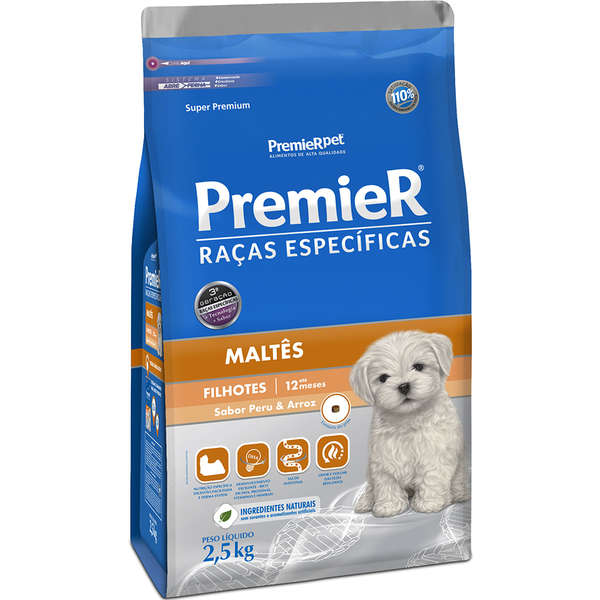 Ração Premier Pet Raças Específicas Maltês Filhotes - 2,5 Kg