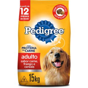 Ração Seca Pedigree Carne, Frango e Cereais para Cães Adultos Raças Médias e Grandes - 1 Kg