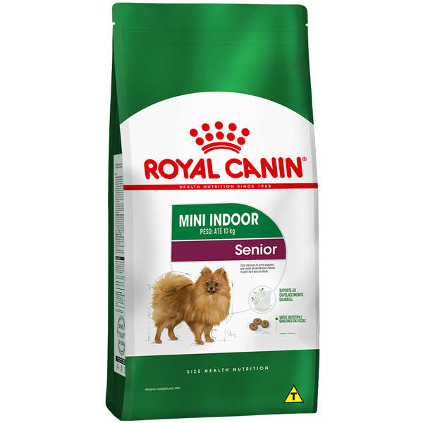 Ração Seca Royal Canin Mini Indoor Senior para Cães de Raças Pequenas com 8 Anos ou mais - 1 Kg