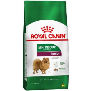 Ração Seca Royal Canin Mini Indoor Senior para Cães de Raças Pequenas com 8 Anos ou mais - 1Kg